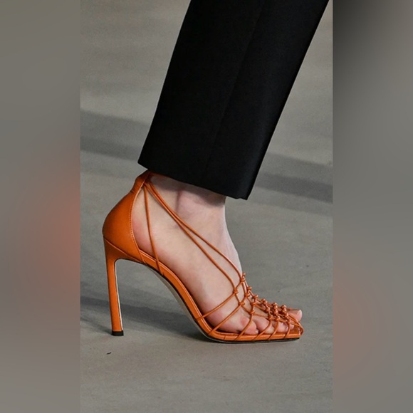 DEAR FRANCES Light Peach Strappy Heels - Picture 9 of 13